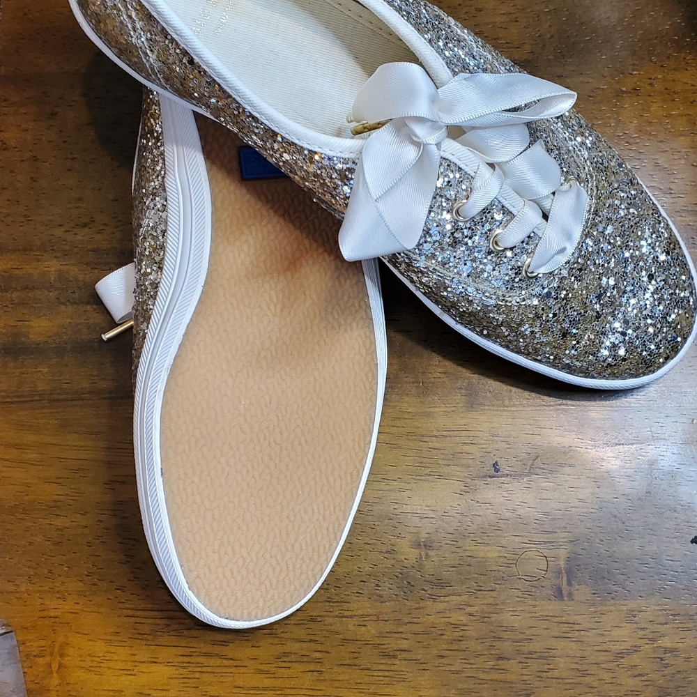 Keds x kate spade new york Glitter Dipped Satin Lace Sneakers - Picture 3 of 6
